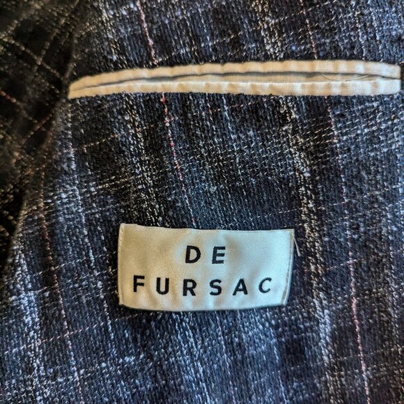 DE FURSAC - Cotton blend chech jacket - Sz 50 - Picture 5 of 6